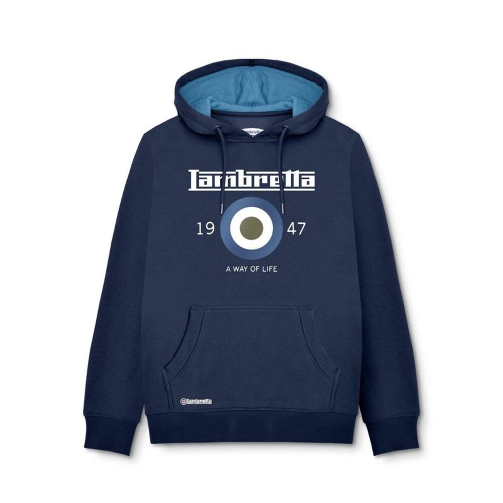 Lambretta Unisex Adult Target Hoodie / Navy